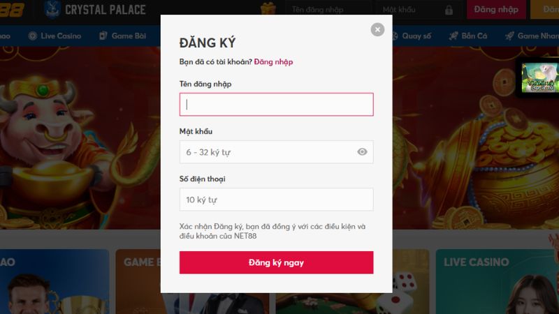 Quy trình đăng ký tại Net88 cực kỳ dễ thực hiện